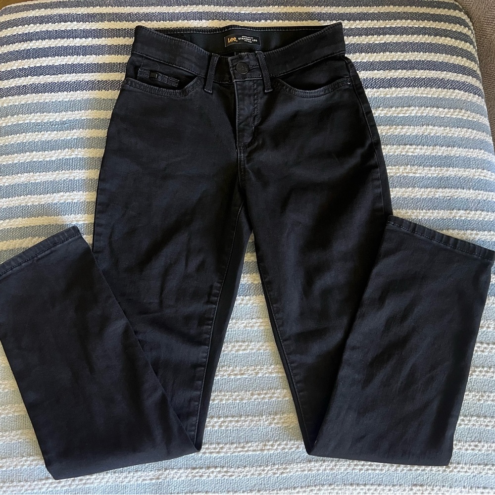 Lee Black Straight Leg Jeans